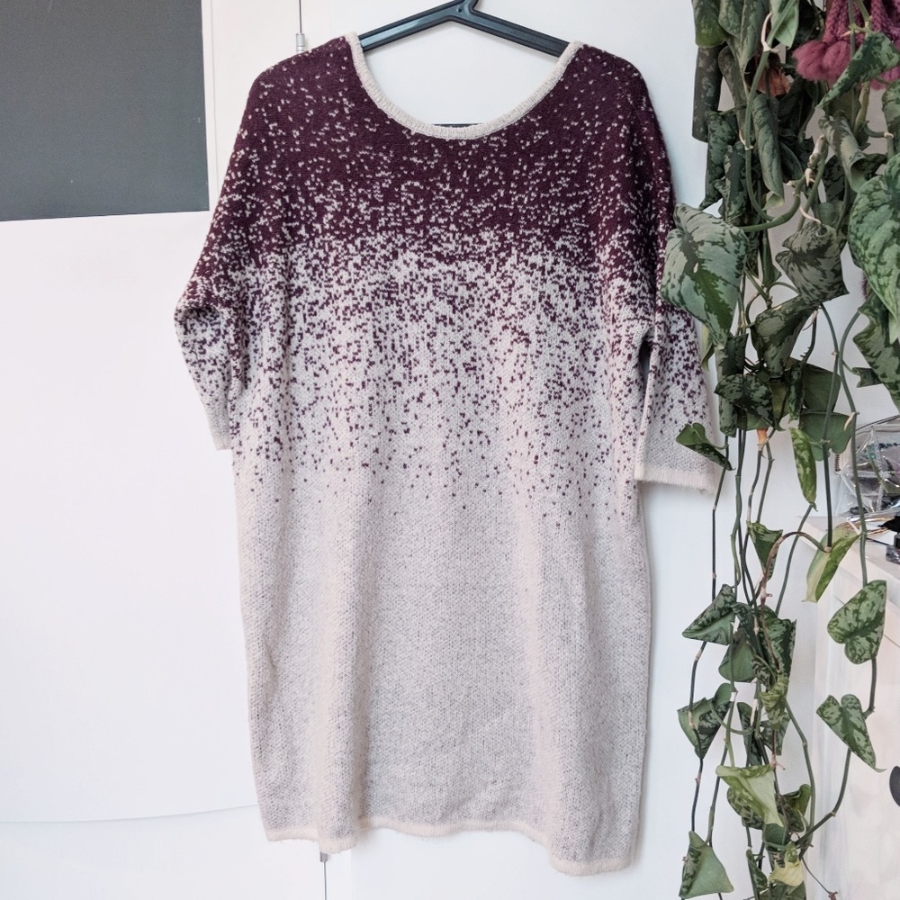 Sweater dress/tunic with scoop back